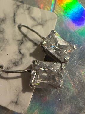 Silpada Crystal Drop Earrings - Silver .925 Vintage